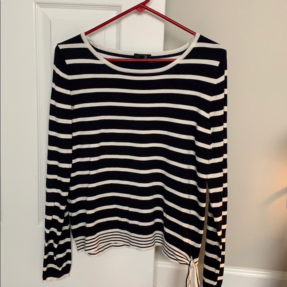 Navy Blue and White Striped Sweater💙
